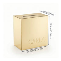 Wedding Card Box Modern Clear Acrylic Card Box Square Shatterproof for Brides, Baby Shower