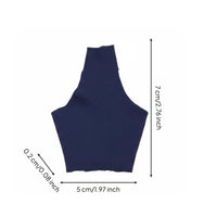 High Neck Doll Vest Sleeveless 1/6 Scale Backless Top Ribbed Knit 1/6 Doll Short Top