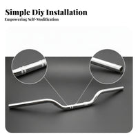 Smooth Retro Motorcycle Handlebar Polished Bent Motorcycle Handlebar