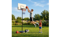 Rectangular Backboard Portable Basketball Stand Metal Frame Adjustable Basketball Hoop Netted Rim Sports Equipment