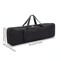Keyboard Bag with Pocket Padded Keyboard Carrying Bag Soft Zippered for Keyboardists, Travel, Rehearsals