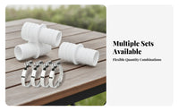 2 Pieces Plumbing Part Stainless Steel Ribbed Plastic Hose Barb Fitting