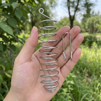 Fruit Fork for Birds, Stainless Steel Vegetable Holder and Avian Delicacy Holder, Hanging Feeder with Carabiner and Threaded Disk Foraging Tool