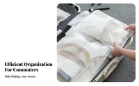 Translucent Clothes Packing Bag Waterproof Frosted Travel Pouch Space Saver Frosted Sealed Pouch for Trip Ers, Expecting Parents