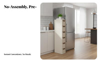 Space-Saving Narrow Gap Cabinet Slim Design Household Storage Multi-Tier Drawer Unit Wheeled for Apartment Dwellers, Homeowners, Small Spaces, Kitchen, Bathroom, Dorm Room