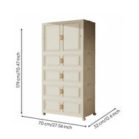 Installation-No-Install Foldable Storage Cabinet Large Capacity Collapsible Storage Cabinet Dust-Proof Stackable Wardrobe Closet Heavy Duty for Toddlers, Babies, Nursery, Playroom