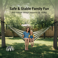 MOTATA Outdoor Lightweight 3-Person Family Camping Hammock with Anti-Tip Design