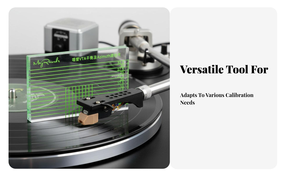 VTA Azimuth Ruler High-Quality Acrylic Tonearm Alignment Gauge Precision Crafted Tonearm Alignment Block for Audiophiles, Vinyl Enthusiasts