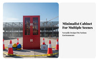 Multi-Compartment Design Micro Fire Station Cabinet Reinforced Construction Fire Equipment Cabinet High Visibility Red Heavy Duty for Safety Officers, Property Managers, Factory Supervisors, Factories, Public Buildings, Workshops, Warehouses