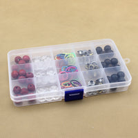 15-Grid Clear Plastic Storage Box with Removable Dividers for Small Parts and Components
