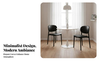 Modernist Design Molded Plastic Seat Thickened Construction Stackable Plastic Stool Space-Saving Dining Chair Modern design aesthetic for Restaurant Owners, Homeowners, Event Planners, Small Apartment, Cafe, Kitchen