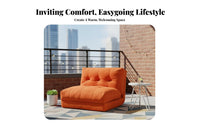 2-in-1 Design Foldable Floor Sofa Bed Minimalist design Adjustable Floor Lounger Space-Saving Lounge Chair Thickly Padded for Apartment Dwellers, Students, Young Adults, Bedroom, Balcony, Dorm Room, paleice
