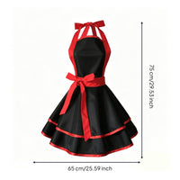 Waterproof Apron TPU Material Princess Apron Easy to Clean Covering Garment for Women