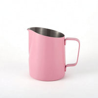 304 Stainless Steel Latte Art Pitcher with Eagle-Beak Spout Angled Milk Frothing Pitcher with Measurement Markings Matte Espresso Milk Jug with Handle Brushed for Baristas, Coffee Lovers