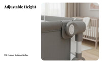 6-Level Height Adjustment Adjustable Co-Sleeper with Storage Rocking Function Portable Co-Sleeper Bassinet Multi-Functional Newborn Cradle Lockable Wheels for Newborns, Infants, Parents, Nursery, Bedroom, Living Room, Home