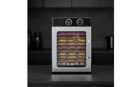 Stainless Steel Food Dehydrator Countertop Food Dehydrator with Glass Door Digital Appliance 800W for Pet Owners