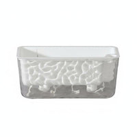 Self-Watering Planter PET Material Transparent Plant Pot Glacier Textured Design Windowsill Greenery Planter for Balcony