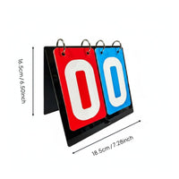 Flip Scoreboard Smooth Turning Tabletop Score Keeper Stainless Steel Rings Manual Score Turner for Teachers, Badminton Matches