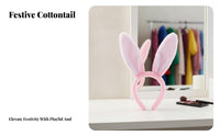Cute Design Fuzzy Bunny Ears Hair Hoop Comfortable Fit Soft Bunny Hairband Single Size Fits Most Costume Accessory Lightweight for Performers, Cosplayers, Performances, Easter Celebration, Themed Events, Halloween