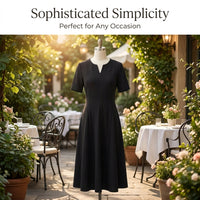 Dresses for Women UK, Stylish Design for Wedding Guests, Elegant Ladies with a Flattering Fit, Soft Viscose Summer Dress for Plus Size