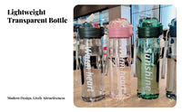 Leak-Proof Plastic Water Bottle with Straw Leakproof Large Capacity Water Cup Safe for Adults, Athletes, Outdoor Sports, Hiking, Travel