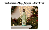 Carved Hand-Painted Figurine Tabletop Figurine Decorative Robed Figure for Desktop Display