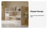 Desk Hutch Space-Saving Countertop shelving unit with Drawer Easy Assembly for Adults