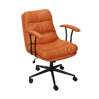 Height Adjustable Armless rotating Chair Minimalist Design Office Furniture with Casters Computer Seating Curved spine supportrest for Students, Home Workers, Adults, Study Room, Small Spaces, Bedroom