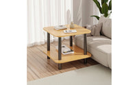 Minimalist Two-Tier Side Table Modern Square Side Table Simple Nightstand Sleek for Bedroom