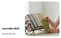 L-Shaped Bookend Space-Saving Book Holder Multi-Functional Desktop Organizer for Office Workers, Librarians, book rack, Study Room, Library