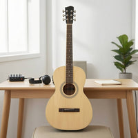 Glossy Acoustic Guitar with EQ 38-Inch Folk Acoustic Guitar Six-String Musical Instruments Player-Friendly for Accompaniment