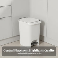 Double Release Ing Garbage Can Detachable Inner Container Foot Pedal Trash Can Press Top Waste Bin Modern Design for Living Room