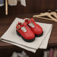 Buckle Strap Doll Shoes Solid Color Doll T-Strap Doll Shoes Shoes