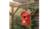 Resin Craft Mailbox Birdhouse Outdoor Decoration Red Birdhouse Ornament Decorative for Yard
