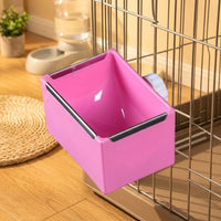 Stainless Steel Dog Bowl with Removable Stainless Bowl, Budgie Feeders for Cages, Large Square Stainless Steel Dog Bowl for Crate and Hutch