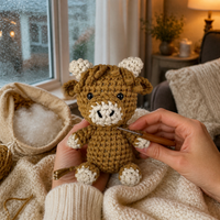 Highland Cow Crochet Kit DIY Amigurumi Doll Craft
