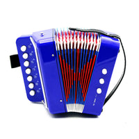 7-Key Toy Accordion 2-Bass Kids Accordion Portable Musical Instrument Lightweight for Beginners, Music Lessons