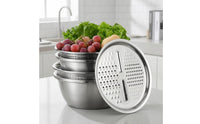 Dual Grating Stainless Steel Grater Lid Polished Finish Round Grater Lid Easy to Use Kitchen Tool Rust-Resistant