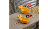 12 Pieces Bird Cup with Mounting Block Cage-Mounted Drinking Cup Easy to Install