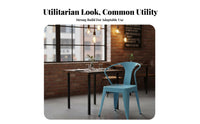 With Armrests utilitarian Armchair Supportive Backrest Metal Chair long-lasting Construction Seating Furniture Easy to Clean for Interior Designers, Business Owners, Restaurant, Dining Room, Kitchen, Lounge
