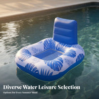 Inflatable Floater Sun Protection Canopy Inflatable Water Lounger Thickened PVC Material Infant Pool for Adults, Infants, Beach