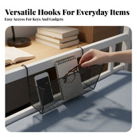 Dorm Room Storage Basket Space Saving Dorm Bed Rail Organizer Large Capacity Bunk Bed Storage Basket for College Students
