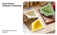 Food Scrap Collector No Tools Installation Adhering Drain Basket Adhering Sink Corner Strainer Versatile