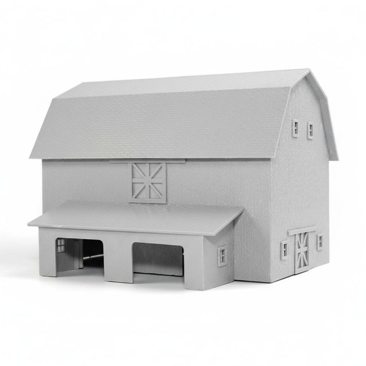 Paintable 1:87 Farm Building Model Realistic Details Model Railway Barn Highly Detailed for Adults, Teens, Dioramas, Sand Tables