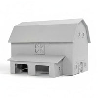 Paintable 1:87 Farm Building Model Realistic Details Model Railway Barn Highly Detailed for Adults, Teens, Dioramas, Sand Tables