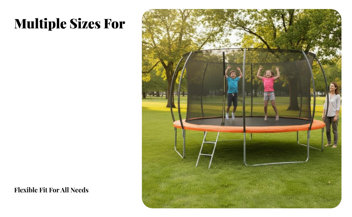 Outdoor Steel Frame Trampoline, Lantern Design Enclosure, Basketball Hoop, Commercial Fun, Kids & Adults