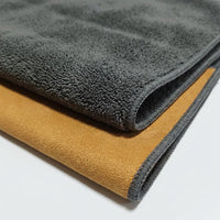 Dual-Sided Microfibre Cloth, Suede Car Towel and Microfibre Towel, 30x30cm Absorbency Anti-Tear Detailing and Polishing Cloth