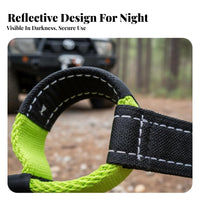 Heavy Duty Tree Saver Strap 30,000 Lbs Capacity Vehicle Recovery Gear Reinforced Loops Towing Belt Anti-Wear Sleeve for Truck Owners, Outdoor Adventurers, ATV/UTV Riders, Emergency Situations, Winching, Storm Cleanup