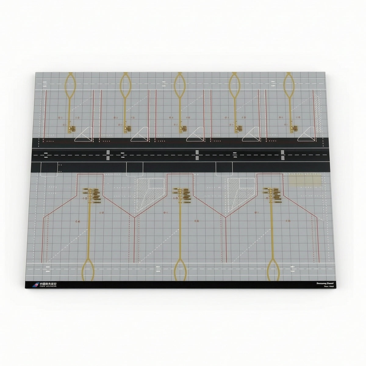 Wooden Airport Apron Display Board Sturdy Airport Display Base Long-Lasting Convenient for Collectors