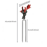 Tightening Knob Adjustable Fishing Rod Bracket Automatic Release Self-Locking Rod Clamp Metal and Plastic Fishing Pole Holder